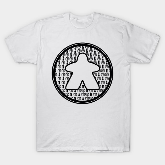 Board Game Icons - Black T-Shirt by Jobby